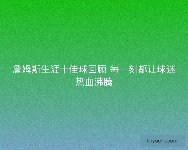 詹姆斯生涯十佳球回顾 每一刻都让球迷热血沸腾