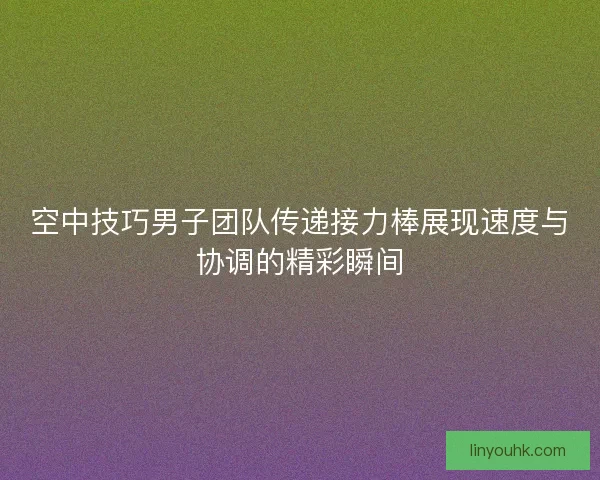 空中技巧男子团队传递接力棒展现速度与协调的精彩瞬间 空中技巧男子团队传递接力棒展现速度与协调的精彩瞬间